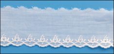 Dainty Swiss Trim with Roses and Scallops